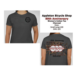Appleton Bicycle Shop 80th Anniversary Women's Cotton Tee