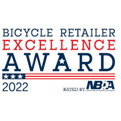 Winner of the 2022 Bicycle Retailer Excellence Award from the National Bicycle Dealers Association