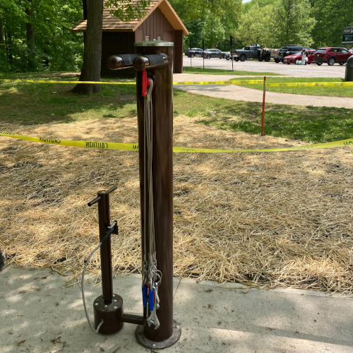 Bike Fix-It Stand near the Egbert Picnic Shelter of the Cleveland Metroparks Bedford Reservation