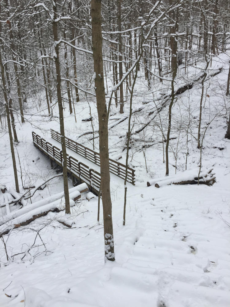 The Cross Country Trail in the Cuyahoga Valley National Park during the winter