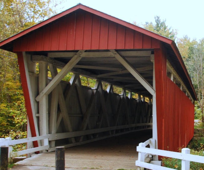 The Everett Covered Bridge in the Cuyahoga Valley National Park