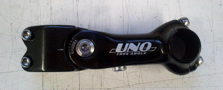 Threadless stem with adjustable angle