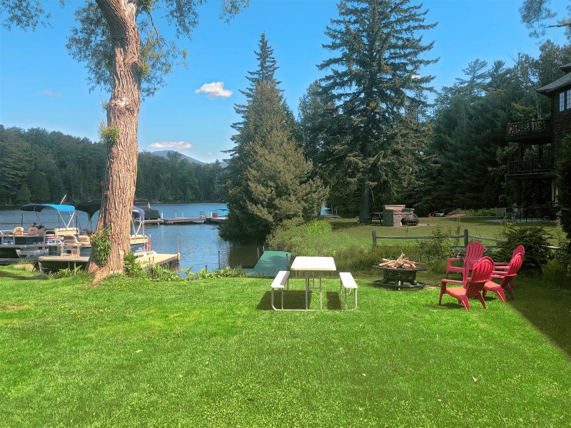 Backyard of High Peaks Lake House