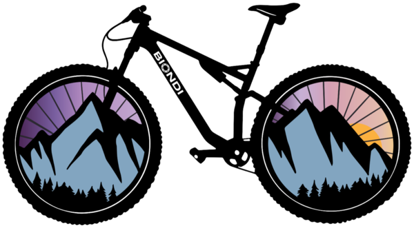 George's Cycles MTB Mountain Wheels Sticker - Multicolor 