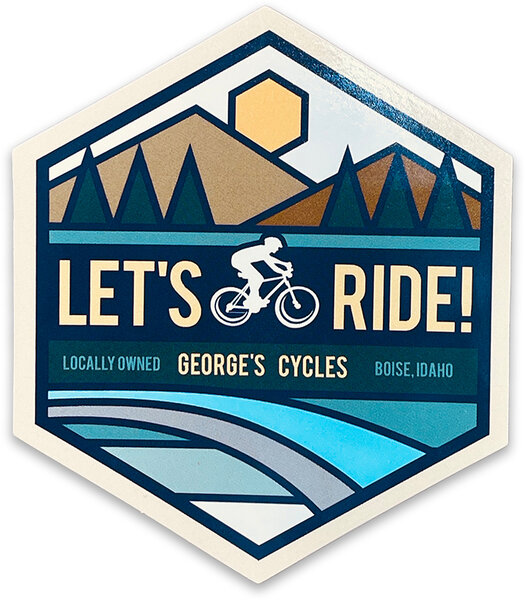 George's Cycles George's Cycles "Let's Ride!" Hexagon Sticker - 3"x 3" 