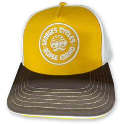 George's Cycles Ultra-Fit George's Custom Yellow Hat - Mustache Logo