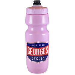 Specialized George's Custom Big Mouth Water Bottle, 24oz Pink with Badge Logo