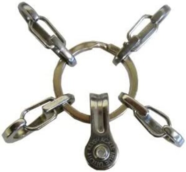 True Utility Key Ring System with 5 Key Shackle