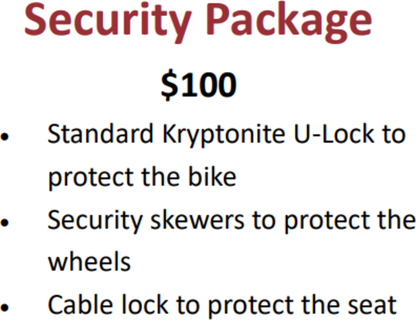 Campus Bike Shop Accessories - Security Package
