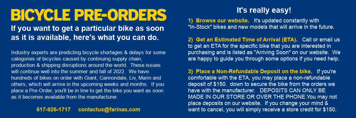 Bicycle Pre-Orders 
