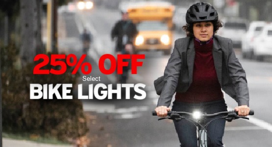 Save up to 25% on Bike Lights