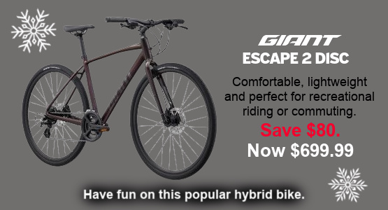 Giant Escape 2 hybrid bikes are on sale now