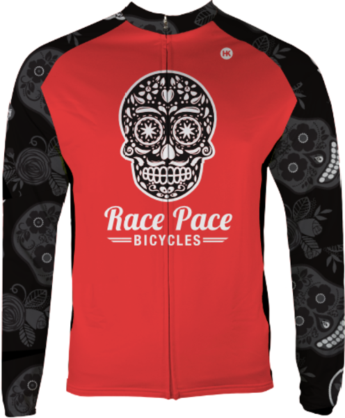 Race Pace Bicycles Race Pace Sugar Skull Red Thermal + Reflective Tabs 